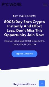PTC faucet website